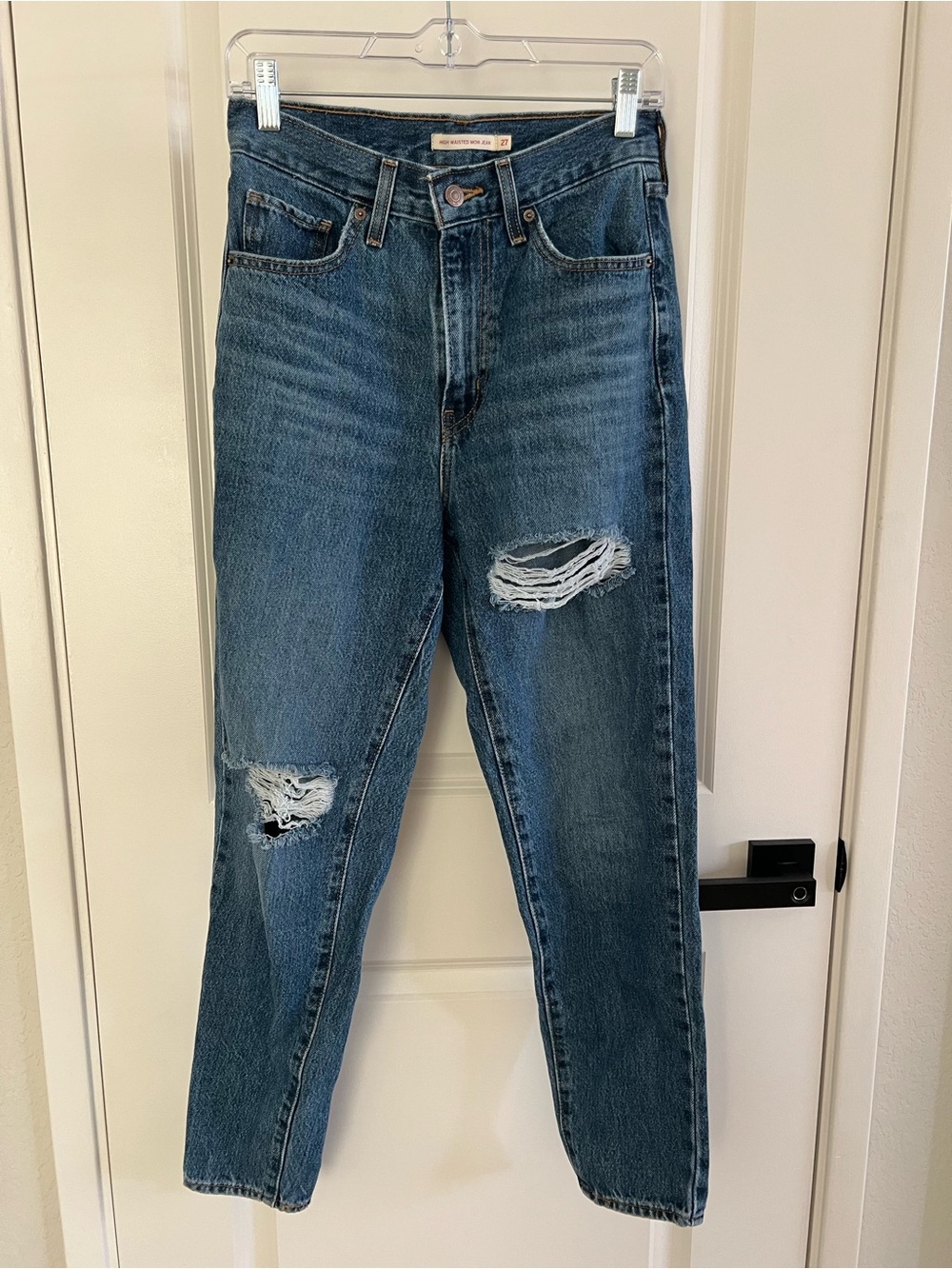 Levi's Blue High Waisted Mom Jeans